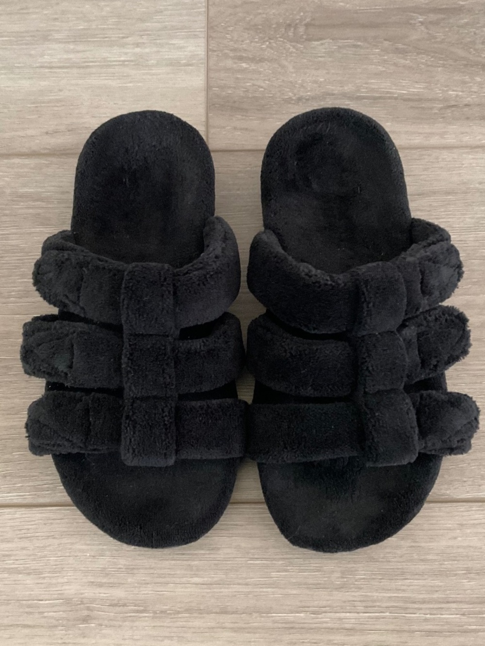 VIONIC Snooze Adjustable Strap Sandals Orthotic Arch Support in Black Size 7